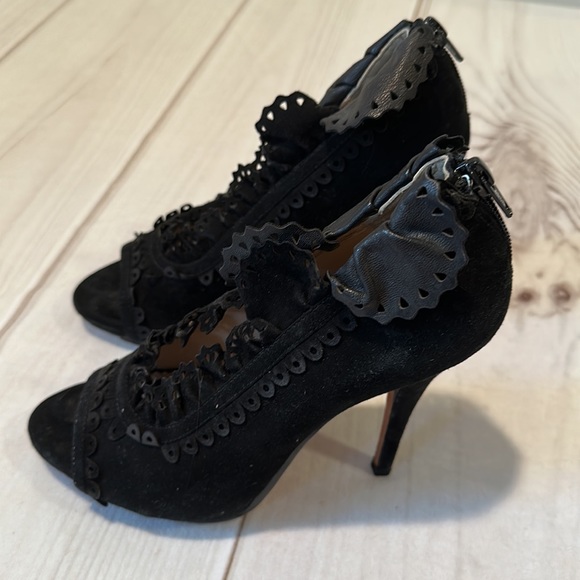 Jean-Michel Cazabat Black Suede High Heels Size 36 - Picture 3 of 8